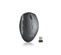 BEE BLACK: Souris ergonomique sans fil avec boutons silencieux. DPI réglable: 800/1200/1600. Droiters. Plug & Play. Couleur noire.