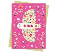 Bee Brown: Pink Floral Dove Greeting Card Pack: Pack of 6