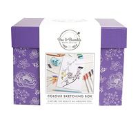 Bee & Bumble Kit de papeterie pour dessiner, esquisser, colorier, pour adultes, enfants, débutants ou professionnels