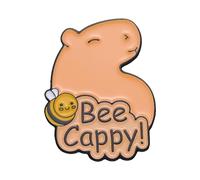 Bee Cappy Broche en émail Motif animaux mignons Cochon d'Inde Accessoires de vêtements, Acier inoxydable, Sans pierre précieuse