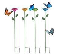 Bee Drinking Station - 4 Piece Garden Flower Waterer Set | Weatherproof Bee Butterfly Pollinator Feeder - Backyard Terrace Yard Farm Lawn Patio Courtyard Outdoor