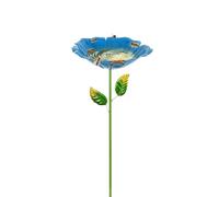 Bee Flower Bath, Garden Stake Feeder, Butterfly Water Station, Wildlife Garden Dish, for Patio Backyard Porch Yard Lawn Flower Bed Birdwatching Pollinator Support Nature Decor 27 x 27 x 80 cm