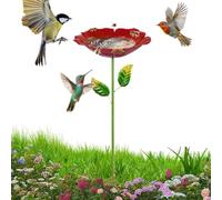 Bee Flower Bath, Garden Stake Feeder, Butterfly Water Station, Wildlife Garden Dish, for Patio Backyard Porch Yard Lawn Flower Bed Birdwatching Pollinator Support Nature Decor 27 x 27 x 80 cm