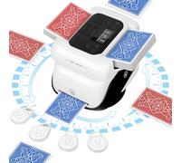 BEE&FLOWER Mélangeur de cartes et concessionnaire 2 en 1 automatique programmable plusieurs modes de jeu faible bruit équitable pour poker, blackjack et plus encore, prend en charge 1 à 8 joueurs