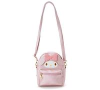 BEE&FLOWER Petit sac à dos Sacs à bandoulière Mignon My Melody Kuromi Cuir PU Sac à bandoulière Petit sac à dos Sacs à bandoulière pour femmes filles Sac à bandoulière, Rose