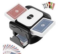 BEE&FLOWER Shuffler Mélangeur de cartes automatique rechargeable 2600 mAh Faible bruit Compatible avec Poker, UNO, Blackjack, Phase 10 | Noir et Blanc