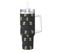 Bee Flying Print Tasse à café isotherme en acier inoxydable 1,2 l