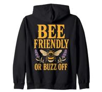 Bee Friendly Or Buzz Off Save The Bees Beekeeper Flower Sweat à Capuche