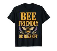 Bee Friendly Or Buzz Off Save The Bees Beekeeper Flower T-Shirt Graphique avec Valeur