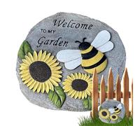 Bee Garden Stone | Bee and Sunflower Resin Decorative Garden Steping Stone - Exquise Lovely Resin a My Garden Stone pour patio, pelouse, patio, aménagement paysager