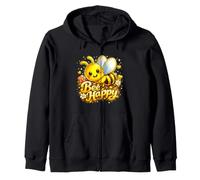 Bee Happy Cute Bumble Bee Honey Bee Positive Vibes Sweat à Capuche