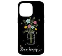 Bee Happy2 Pot Floral Coque pour iPhone 14 Pro Max