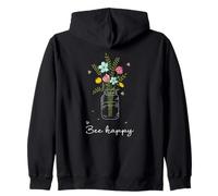Bee Happy2 Pot Floral Sweat à Capuche