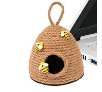 Bee Hive - Trucs D’abeilles Faits À La Main À Plusieurs Niveaux | Pendentif Esthétique Mignon En Nid D'abeille, Ornement En Corde Tissée Pour La Maison, La Cuisine, La Chambre À Coucher, La Ferme, Le