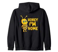 Bee Honey I´m Home Citation Husband Wife Cute Honeybee Sweat à Capuche