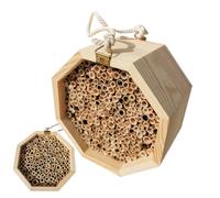 Bee Hotel - Habitat en Bois pour pollinisateurs | Butterfly House, Palais de pollinisation pour guêpes, Papillons, Attire pollinisateurs et fournit des Chambres de Nidification sécurisées pour