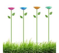 Bee Hydration Station, Bird Bath Set, Garden Water Cups with Floral Design, Heavy Duty Metal Wildlife Drinking Station, Decorative Feeding Cups with Colorful Style, Bee Feeder for Garden Patio Use