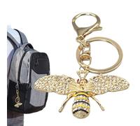 Bee Keychain Accessory, Cute Honeybee Bag Charm, 10x10x5cm, Lightweight Decorative Pendant, Stylish Gift Idea, Metal Key Keeper Ring for Wallets Backpacks Handbags Car Keys Holiday Use