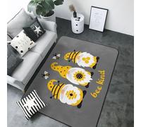 Bee Kind - Tapis d'intérieur antidérapant et lavable pour décoration de salon, chambre à coucher, salon, 203,2 x 147,3 cm