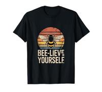 Bee Live in Yourself Retro Sunset Bee Motivation T-Shirt
