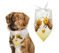 Bee Love Bandana réglable en forme de chien avec inscription Honey Dog pour animaux de compagnie de petite et moyenne taille