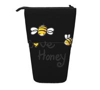 Bee Love Honey Trousse rétractable verticale facile à utiliser, taille réglable selon les besoins, Noir , Taille unique, Cartable
