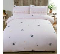BEE MINE Ensemble De Housse De Couette Simple En Polycoton À Pois