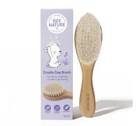 Bee Nature - Brosse en bois, brosse à poils de bébé naturels - Fabriquée avec des poils de chèvre doux 100 % naturels, pour les bébés et les tout-petits - Douce pour les cheveux délicats - Brosse à