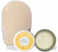 Bee Nature - Exfoliant Visage et Corps - Savon Bio avec Porte-Savon + Exfoliant Gant - Poils Incarnés - YUKA 100/100-100g