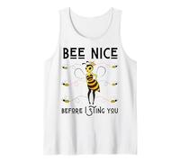 Bee Nice Before I Sting You Spring Queen Bug Summer Fun Bees Débardeur