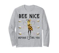 Bee Nice Before I Sting You Spring Queen Bug Summer Fun Bees Manche Longue