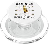 Bee Nice Before I Sting You Spring Queen Bug Summer Fun Bees PopSockets PopGrip pour MagSafe