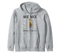 Bee Nice Before I Sting You Spring Queen Bug Summer Fun Bees Sweat à Capuche