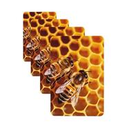 Bee On Honeycomb Lot de 4 cartes désodorisantes de voiture personnalisées pour homme et femme - Tablettes d'aromathérapie - Cartes parfumées à suspendre pour armoire de salle de bain