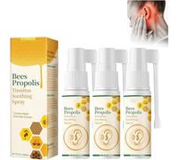 Bee Propolis Lot de 3 sprays anti-acouphènes pour soulager les acouphènes pour oreilles qui sonnent, spray de nettoyage du cérumen, soulagement des acouphènes d'oreille pour soulager les acouphènes,