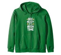Bee Ready Its Irish Time Funny Irish St Patrks Day Sweat à Capuche
