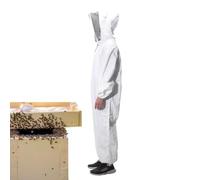 Bee Suit Ventilated - Combinaison aérée avec capot à voile, combinaison de protection en coton mélangé, vêtements d'apiculture, design léger, kit de travail sûr pour les loisirs et