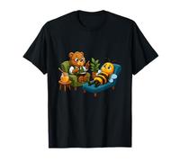 Bee Therapy Canapé Amusant Ours Psychologue Dessin animé T-Shirt