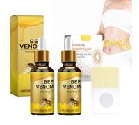 Bee Venom Lot de 2 huiles amincissantes pour soins de la peau, huile de modelage, sérum de poison d'abeille, avec 30 minceurs de poids, convient aux hommes et aux femmes
