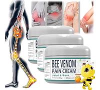 Bee Venom Pain and Bone Healing Cream - Ultra Strength Pain Relief, Bee Venom Joint And Bone Healing Cream,Bee Venom Pain Cream,New Zealand Bee Venom Cream,Provides for Back,Neck,Hands,Feet. (3 Pcs)