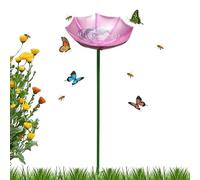 Bee Water Feeder, Pollinator Hydration Station, 5,12x5,12vinches Garden Drinking Dish with Ground Stake System, Outdoor Accessory, Safe Design, Yard Use for Farm and Garden