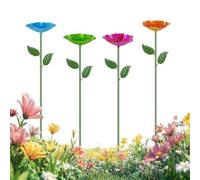 Bee Water Station, Garden Flower Decor, 3.25x3.25x25.2in Metal Bowl Feeder with 4 Piece Set, Sturdy Iron Butterfly Bath, Rustic Yard Accent Style, Patio Lawn Outdoor Use