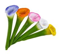 Bee Waterer - 5 Pieces Resin Weatherproof, Bee Drinking Flower Cups for Garden, Resin Watering Stations for Pollinating, Colorful Butterfly Feeder Cups | for Patio Park Balcony Backyard