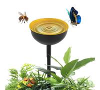 Bee Waterer Gobelet de nourriture pour abeilles avec piquets en métal | Décoration de jardin en plein air et la source d'eau de pollinisation, piquet de sculpture en métal élégant pour