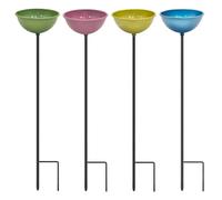 Bee Watering Cups Pollinator Hydration - 4 Piece Rustproof Metal Butterfly Bath, Small Drinking Station, Outdoor Garden Thirst Quencher, Backyard Bee Oasis Kit, Eco Friendly Yard Art | for Gard