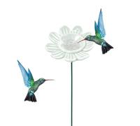 Bee Watering Station Ceramic Colorful - Flower-Shaped with Stake Base Bee | Bee Butterfly Watering Station for Garden Path Courtyard | Patio Lawn Porch Pathway Balcony Bee Watering Station Ceramic with