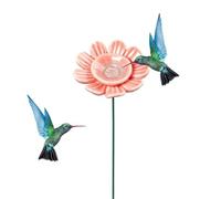 Bee Watering Station | Ceramic Colorful Flower-Shaped with Stake Base Bees