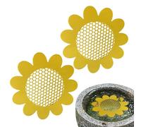 Bee Watering Station - Floating Sunflower Island, Double Size with Petal Grip, Buoyant Resin Material, Pollinator Hydration Spring, for Outdoor Backyard Pond and Butterfly Farm Habitats