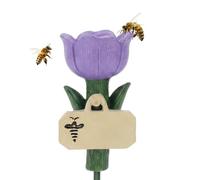 Bee Watering Station - Flower Shaped Outdoor Feeder, Decorative Pollinator Water Dish for Bees and Hummingbirds, Garden Wildlife Hydration Station, Backyard Courtyard Landscaping Park Aviary