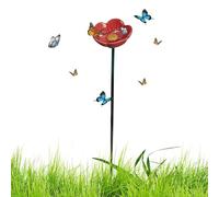 Bee Watering Station for Garden, Ceramic Flower Shape Bee Waterer Butterfly Baths Watering Station for Outdoor Patio Yard